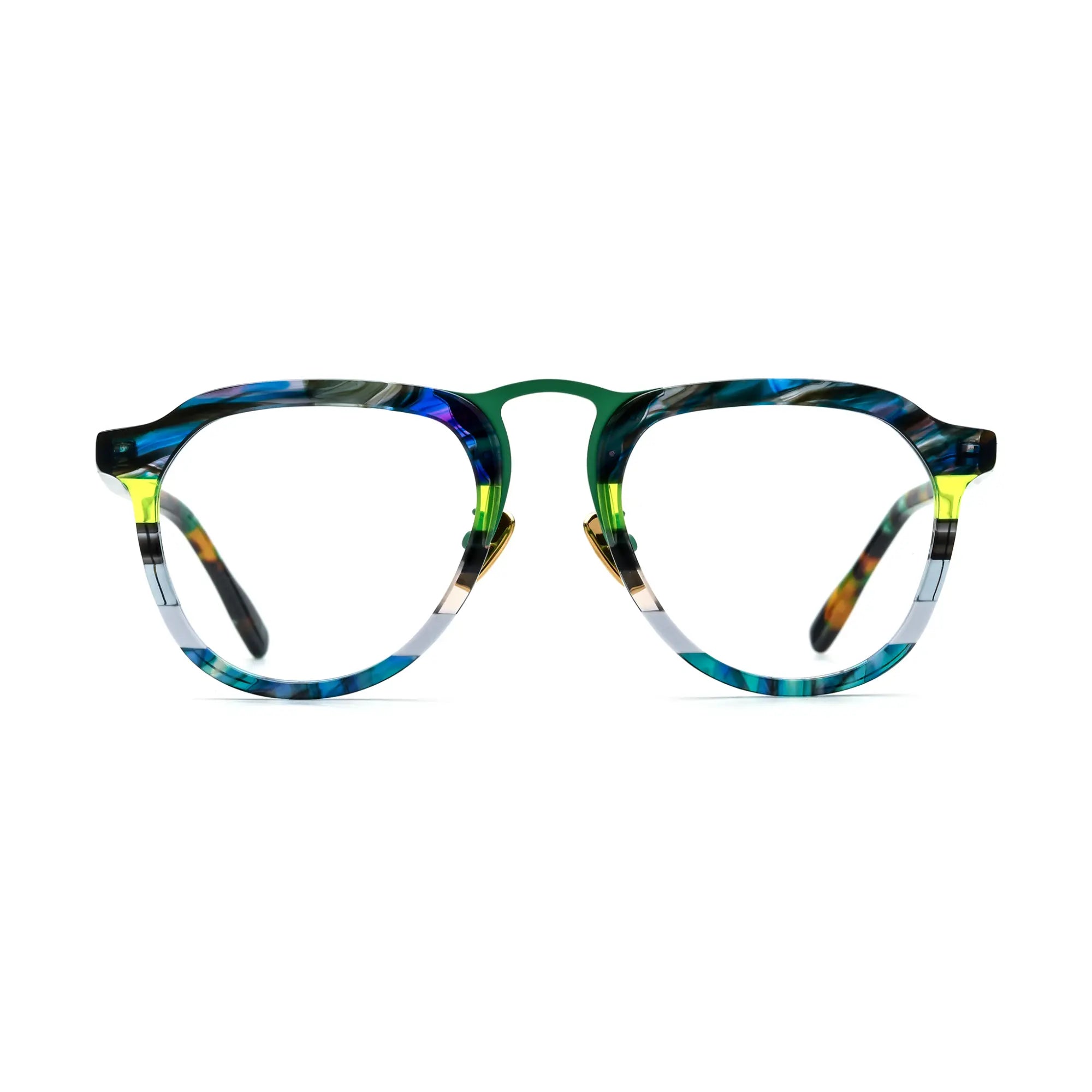 VoyueLens™ Forest Aurora Aviator Eyeglasses – Front View – SKU VL19350-C1